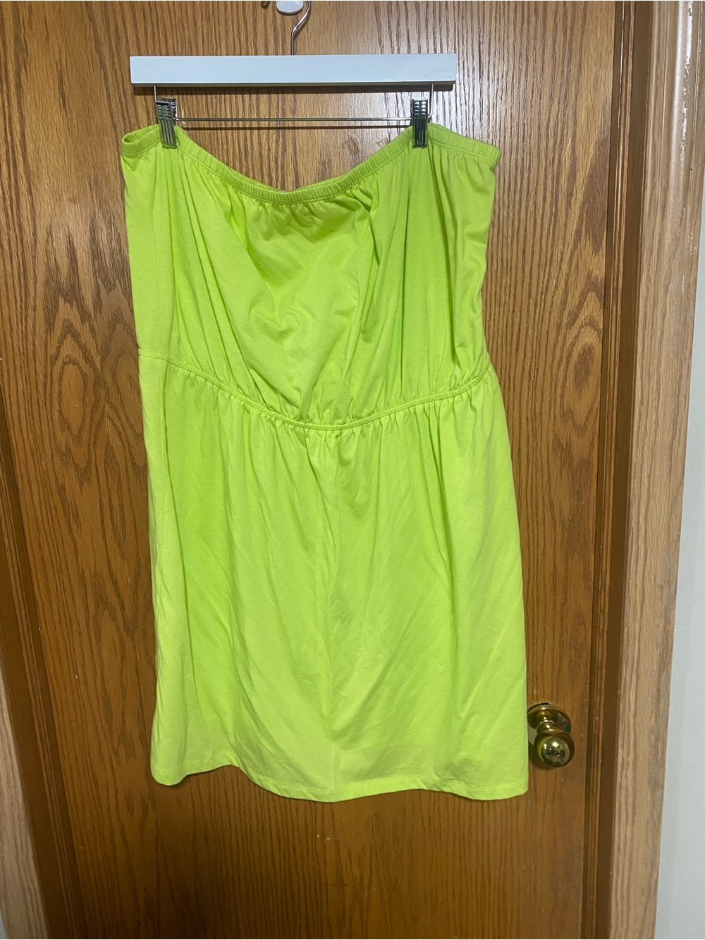 Neon Lime Strapless Summer Dress - Unbranded